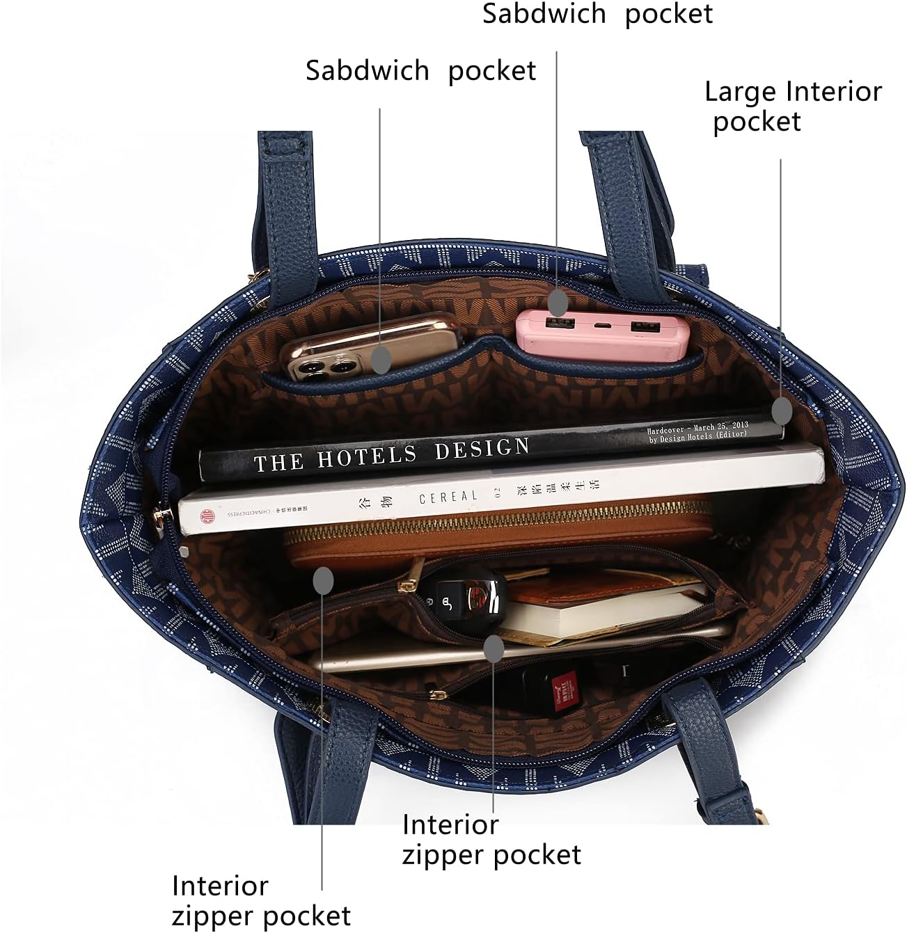 MKF Collection Shoulder Bag for Women Vegan Leather Top Handle Handbag Fashion Satchel Signature Purse by mia K - Image 5