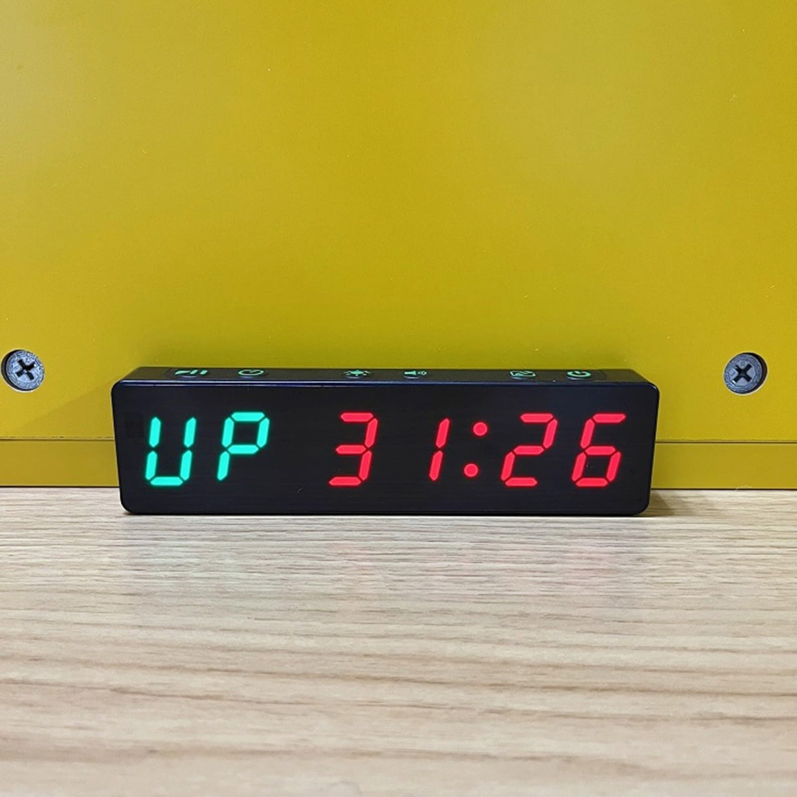 DAZZLEEX Timer da palestra, timer magnetico per sport, palestra, fitness, display anti vertigini, per palestra, yoga, pesi e sport all'aria aperta (verde rosso)
