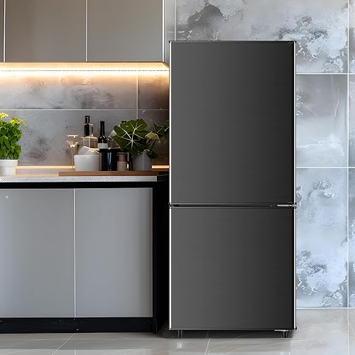 Miniatura 7 de Mini refrigerador de 4.0 pies cúbicos con congelador, congelador inferior, refrigerador pequeño con congelador, refrigerador compacto con 2 puertas,