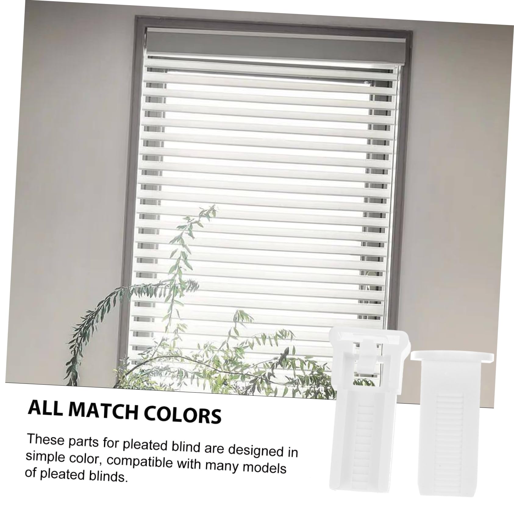 GRIRIW 32pcs Pleated Blinds Repair Kit Pom Material Replacement Accessories for Models Easy to Use Compatible Various Pleated Blinds