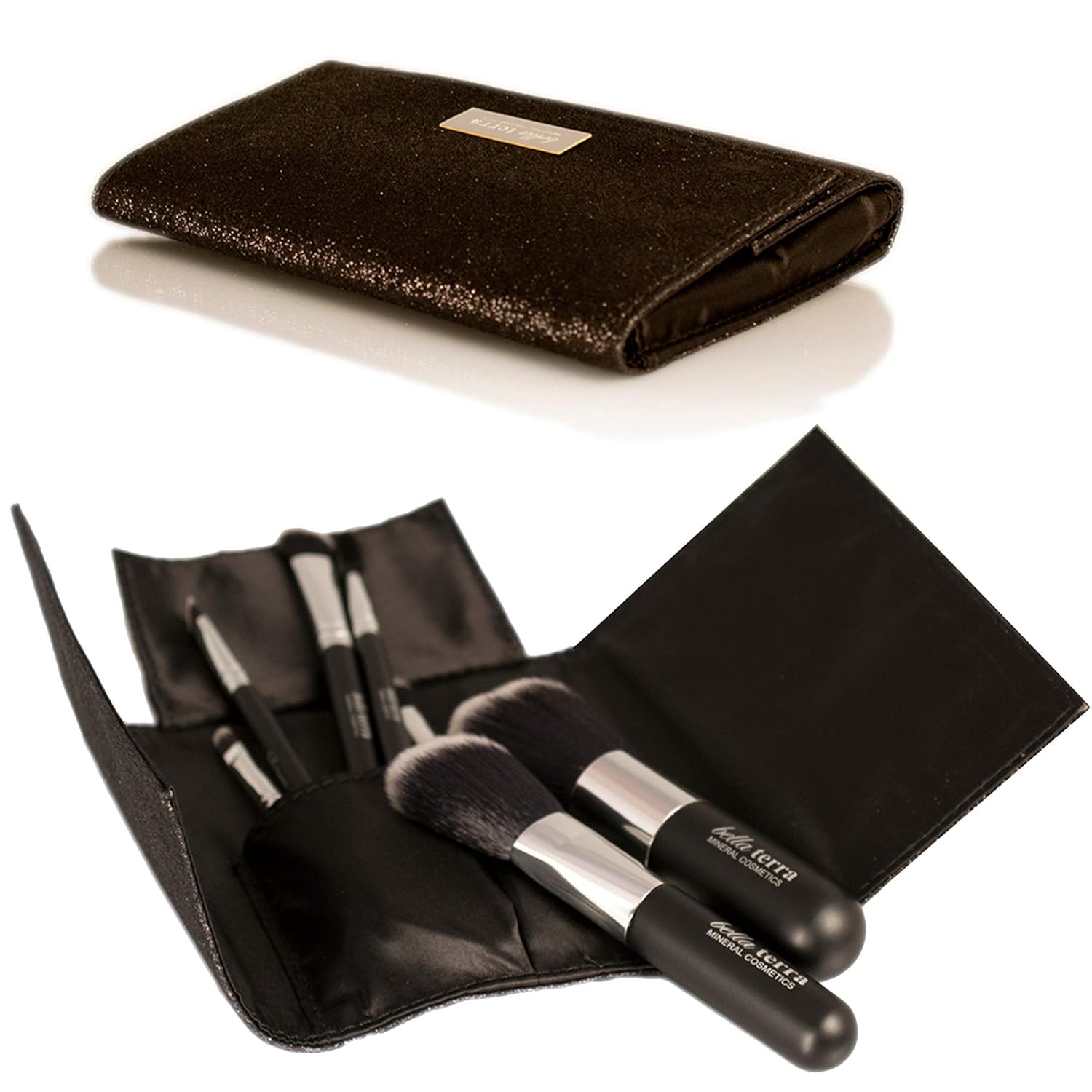 BellaTerra Cosmetics Nightlife Brush Set – 10-Piece Travel Compact Makeup Brush Kit – Vegan & Cruelty-Free with Soft Synthetic Bristles – For Foundation, Blush, Contour, Powder, and Eyeshadow - Image 7