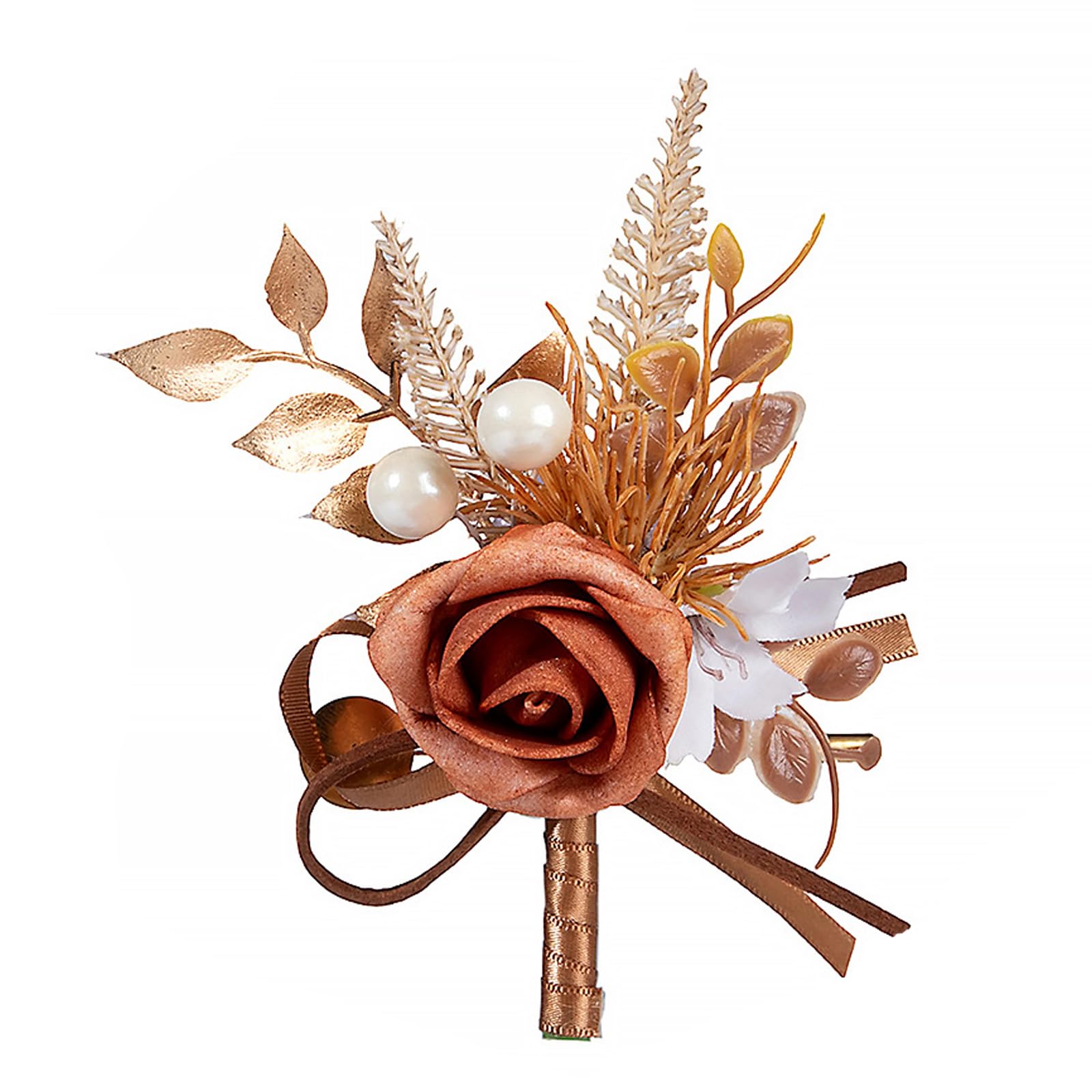 Poystng Artificial Flower Corsage for Bride and Groom with Realistic Detail Perfect for Western Weddings Permanent Fraudulent Flower Boutonniere