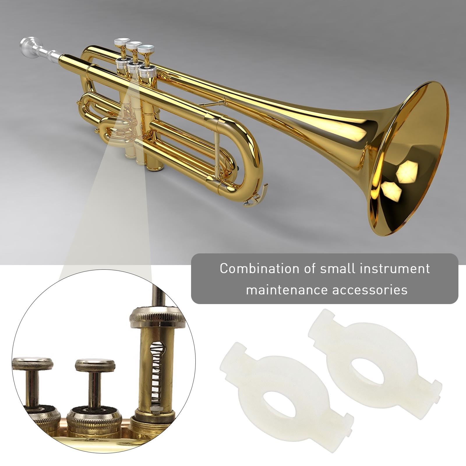 2 Valvole A Molla Per Tromba In Ottone - Ricambi Per Strumenti Musicali - Foto 2