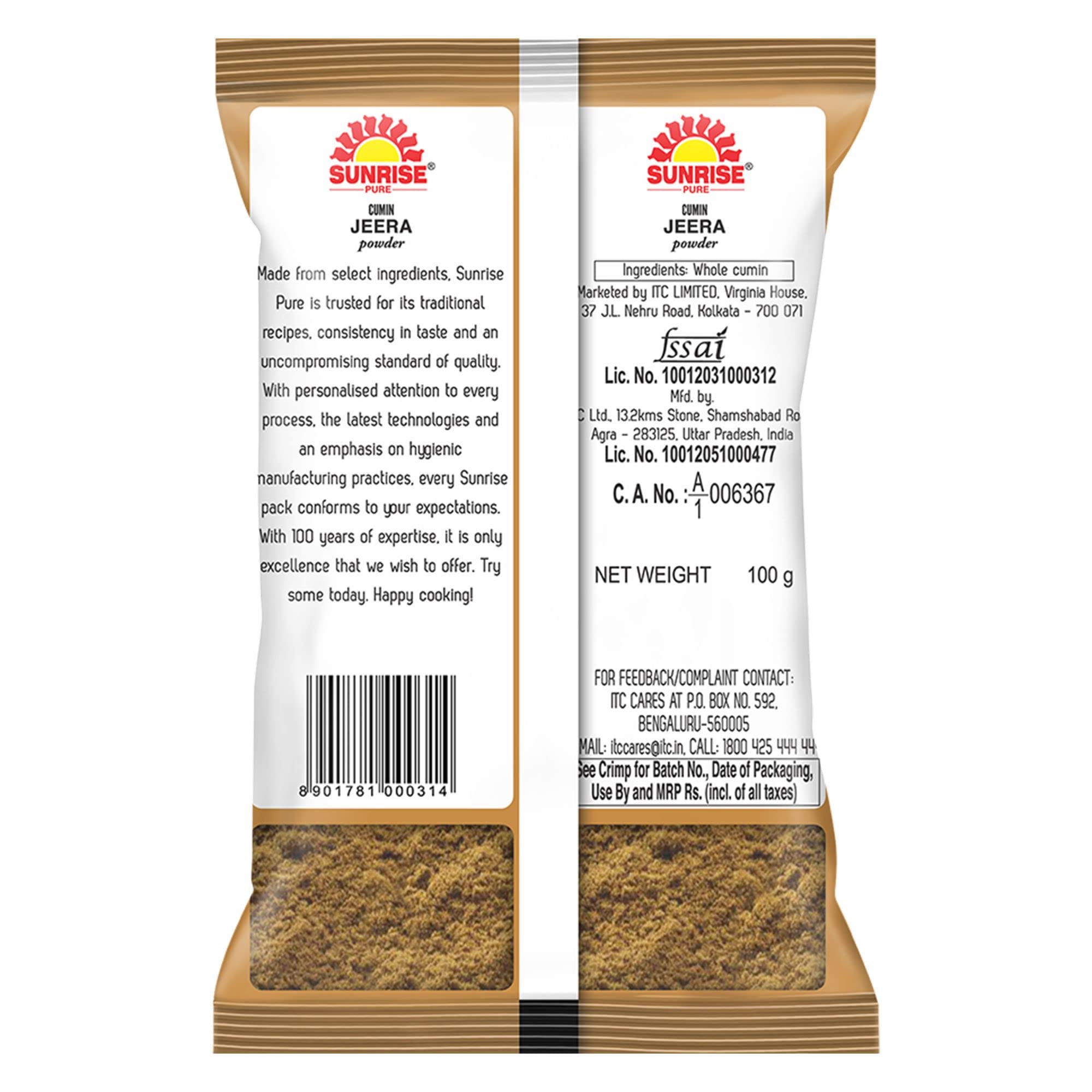 Sunrise Pure Cumin Spice Powder Pouch, 100 gram - Image 2 thumbnail