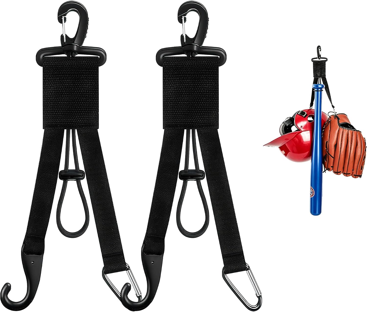 Baseball Softball Hanger 3 in 1, softball clip holder, Dugout Organizer bat helmet holder, Helmet Hook, Glove Clip, Water Bottle Holder (10 Pcs)