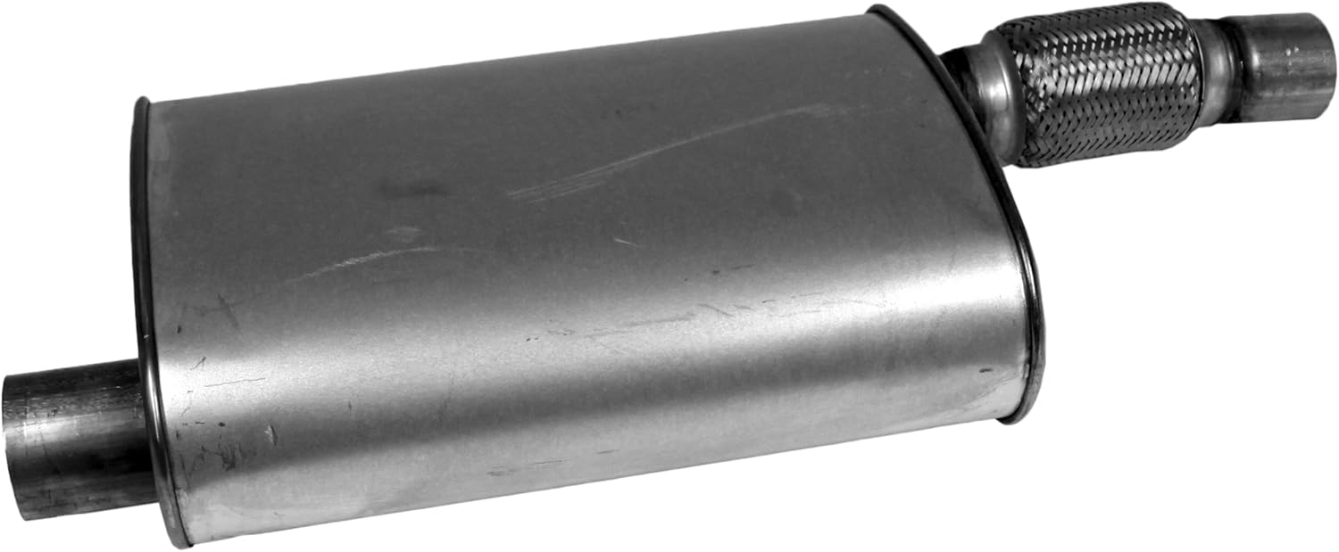 Walker Quiet-Flow SS 21485 Direct Fit Exhaust Muffler 2.5" Inlet (ID) 2.5" Outlet (OD) for Pontiac Vibe
