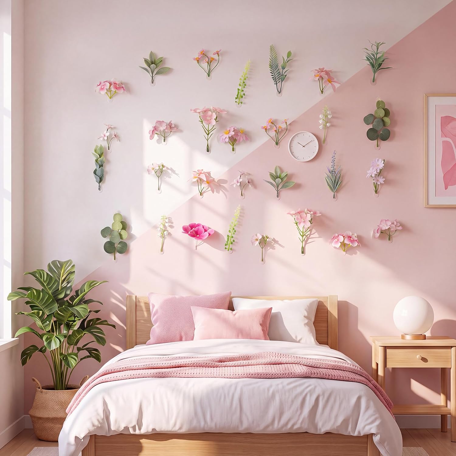 100 Pcs Artificial Wildflower Floating Floral Backdrop, Romantic image 4
