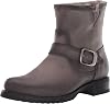 Frye 5 34 Veronica Booties for Women - Full-Grain Brush-Off Leather with Antique Metal Hardware and Rubber Outsole, Genuine Stitch Welt Construction