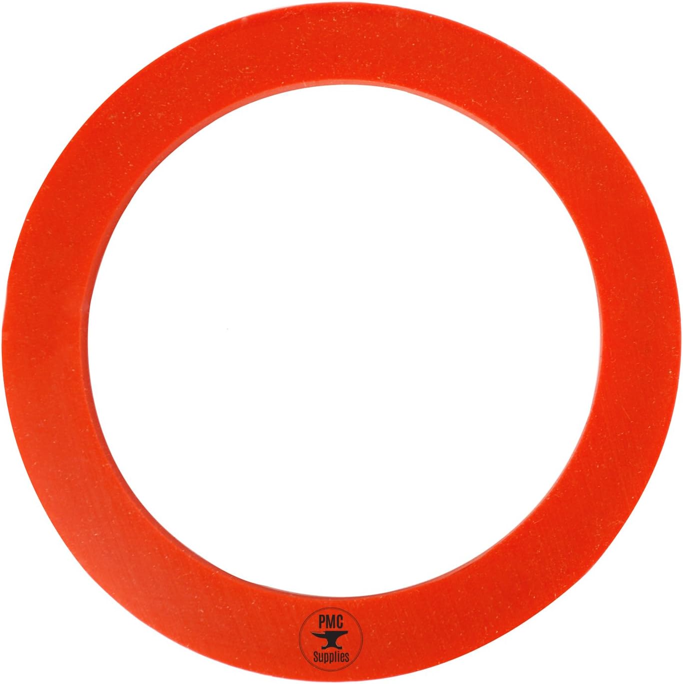 4" Diameter Red Silicone Rubber Perforated Vacuum Casting Gasket