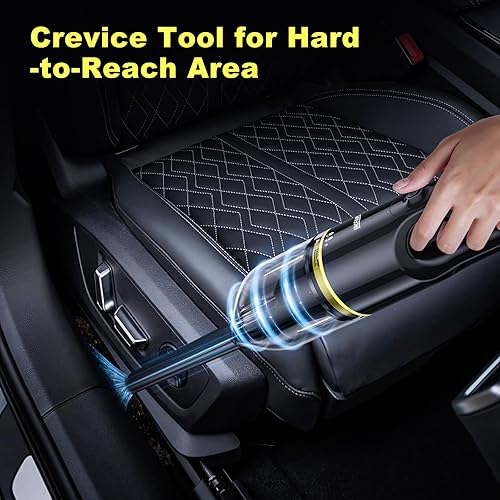 Miniatura 5 de Aspiradora de mano en seco y húmedo, 1.1 libras, mini aspiradora de mano, peso ligero, plumero de aire de cable de 13 pies y aspiradora para