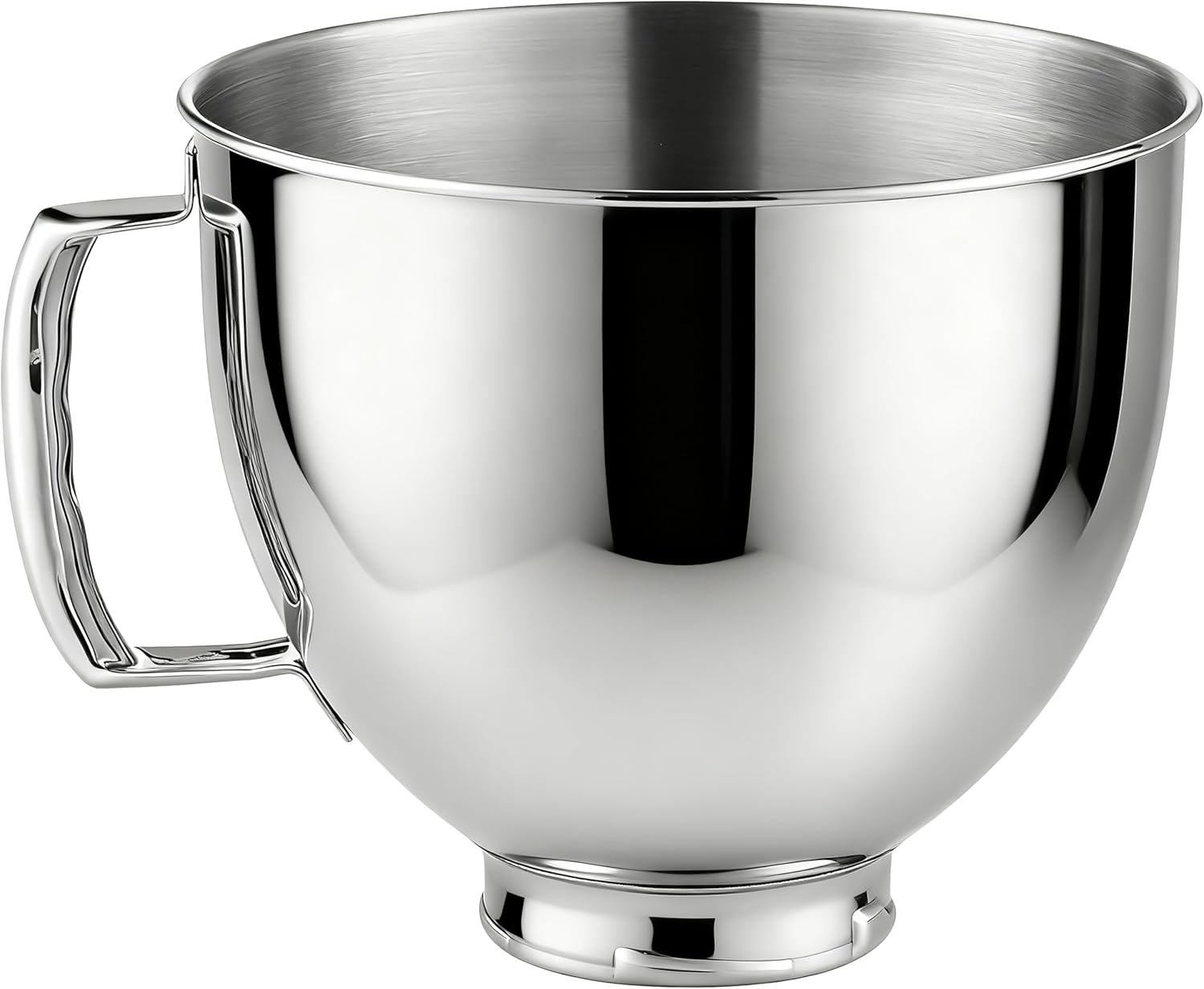 5 QT Stand Mixer Bowls Fit for Kitchenaid Artisan & Classic Series 4.5-5 Quart Tilt Head Stand Mixers Stainless Steel Mixing Bowls with Handle Stand Mixer Replacement/Accessories Bowls Polished