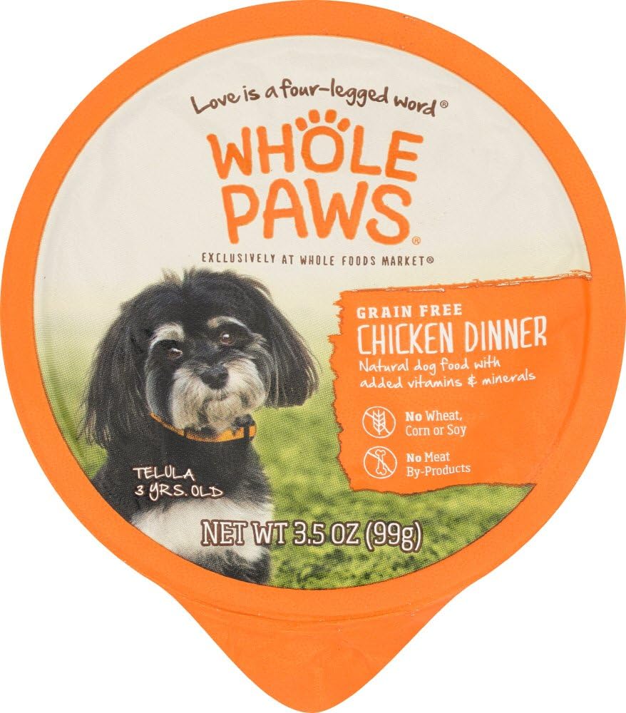 Whole Paws, Chicken Dinner, Dog Food (Grain Free), 3.5 Ounce
