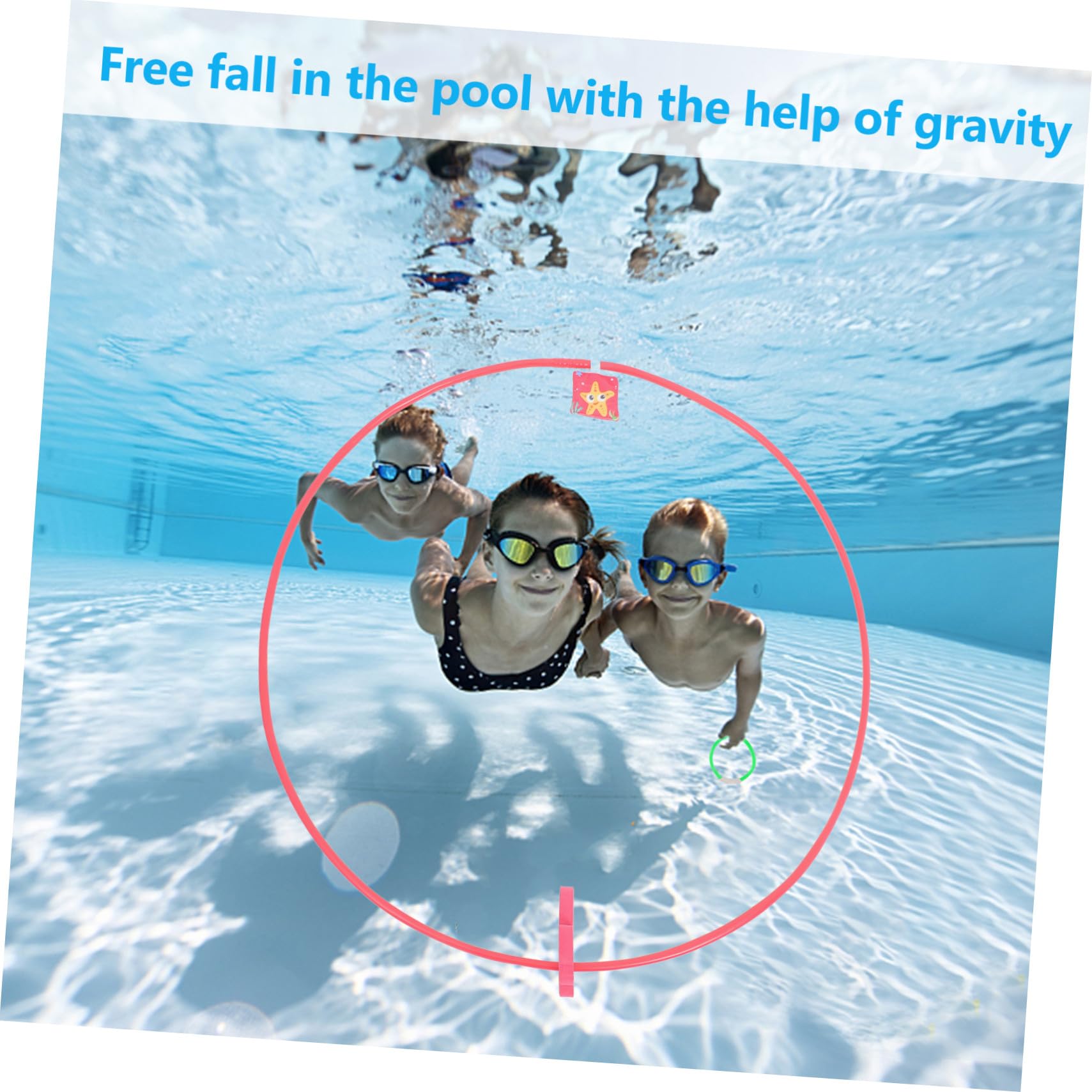 GALPADA 3pièces Anneaux de Plongée pour Piscine et Cerceaux Entraînement Jouets de Piscine Ludiques et Résistants à Usure