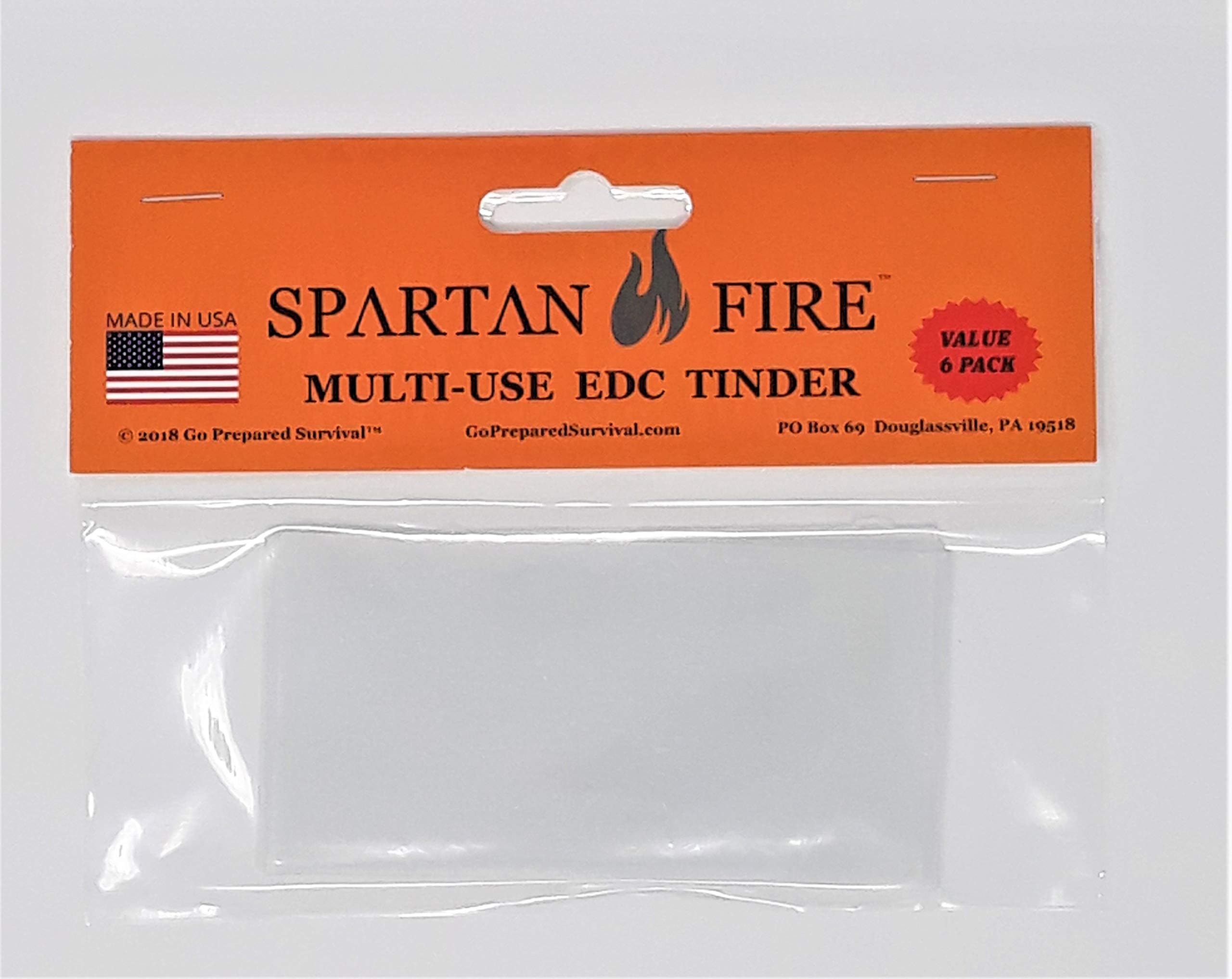 Men Spartan Fire Tinder Spartan Fire Muliti-use Edc Tinder - White, 6 Pack