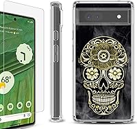 Vista 5 de Funda de teléfono a prueba de golpes compatible con Google Pixel 6a, con protector de pantalla de vidrio templado -Astronaut