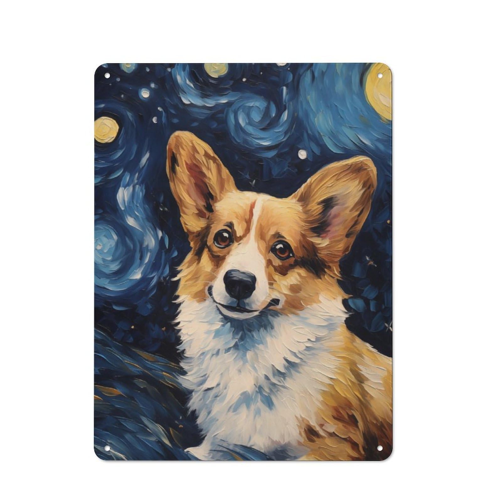 Junmoney Welsh Corgi Retro Tin Wall Plaque 40X30cm For Kitchen Or Home Bar, For Home Interiors, Feature Walls And Decorative Displays