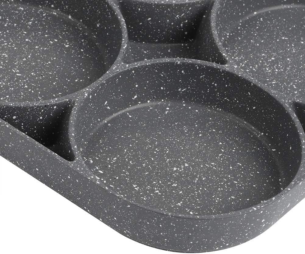 Omelet Pan,Pan Nonstick Egg Frying Pan, Non-Stick Breakfast Pancake Pan Egg Pan With 4 Hole Fried Egg Burger Pan Mini Crepe Pan For Induction Hob Gas Stove