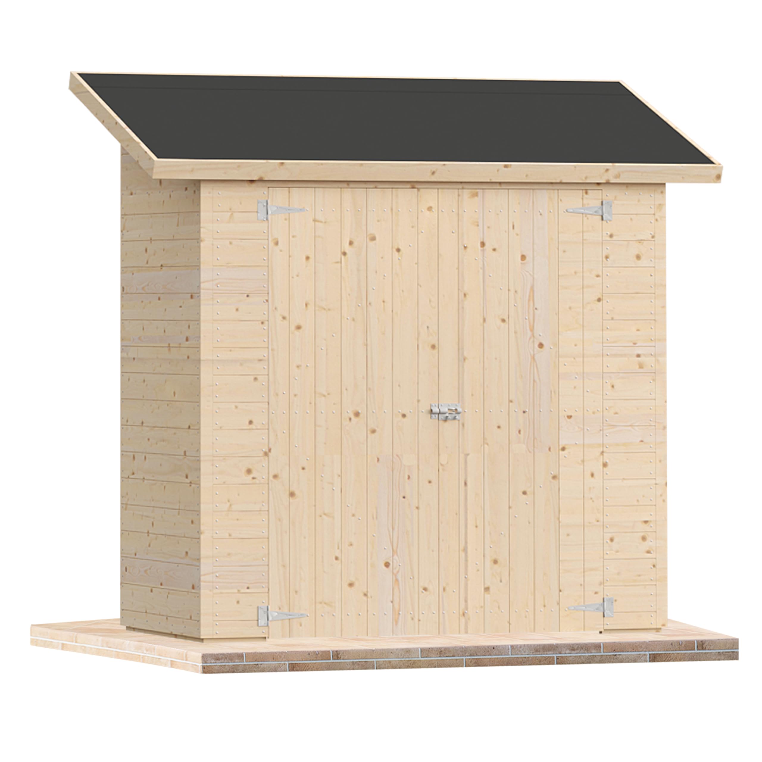 Casetta da giardino in legno per esterno 2Mq 200x100 20mm MADE IN ITALY mod.  BERGAMO - casetta in legno, armadio rimessa attrezzi, deposito, box ideale  per terrazzi e balconi (Senza Pavimento) :