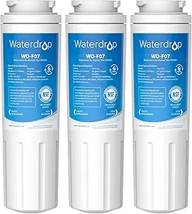 Waterdrop UKF8001 Refrigerator Water Filter 4, Replacement for Whirlpool® EDR4RXD1, EveryDrop® Filter 4, Maytag® UKF8001AXX-750, UKF8001AXX-200, 46-9006, Puriclean II, WD-F07, 3 Filters