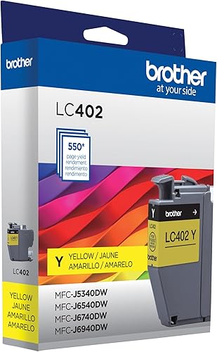Miniatura 3 de Brother Cartucho de tinta amarillo de rendimiento estándar LC402Y original