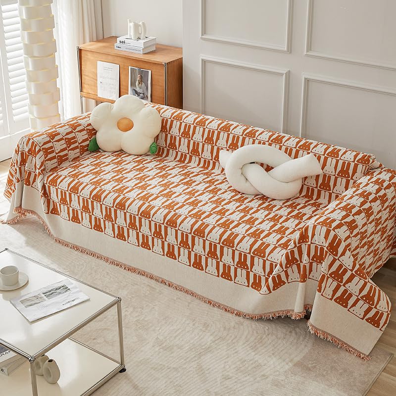 Housse de canapé en chenille de qualité supérieure avec pompons - 3