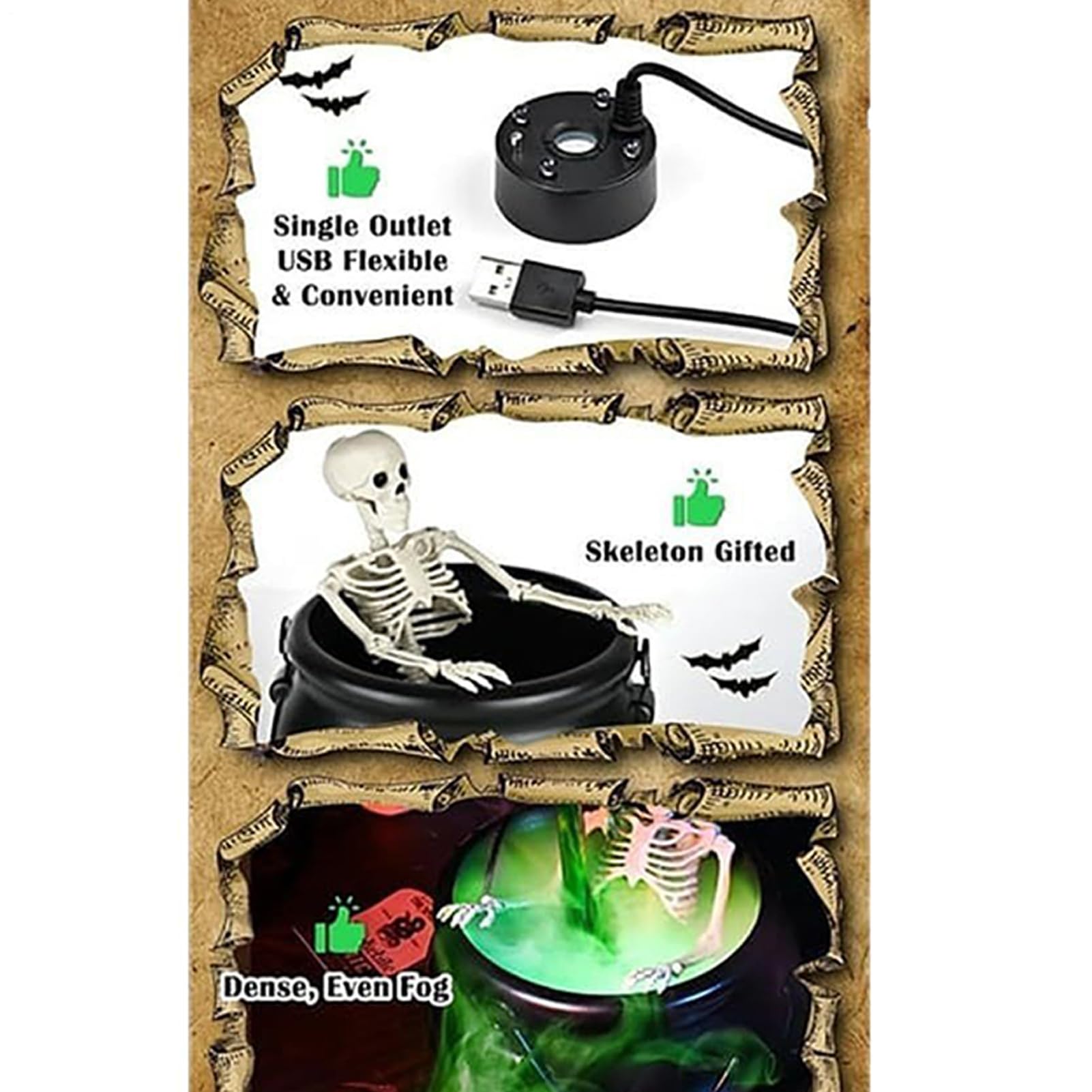 Miska – dekoracja sto?u Halloween – pod?wietlana dekoracja zewn?trzna stó? ?wi?teczny, letni? imprez?, do domu, domu, czarownic, sali lekcyjnej, zewn?trz