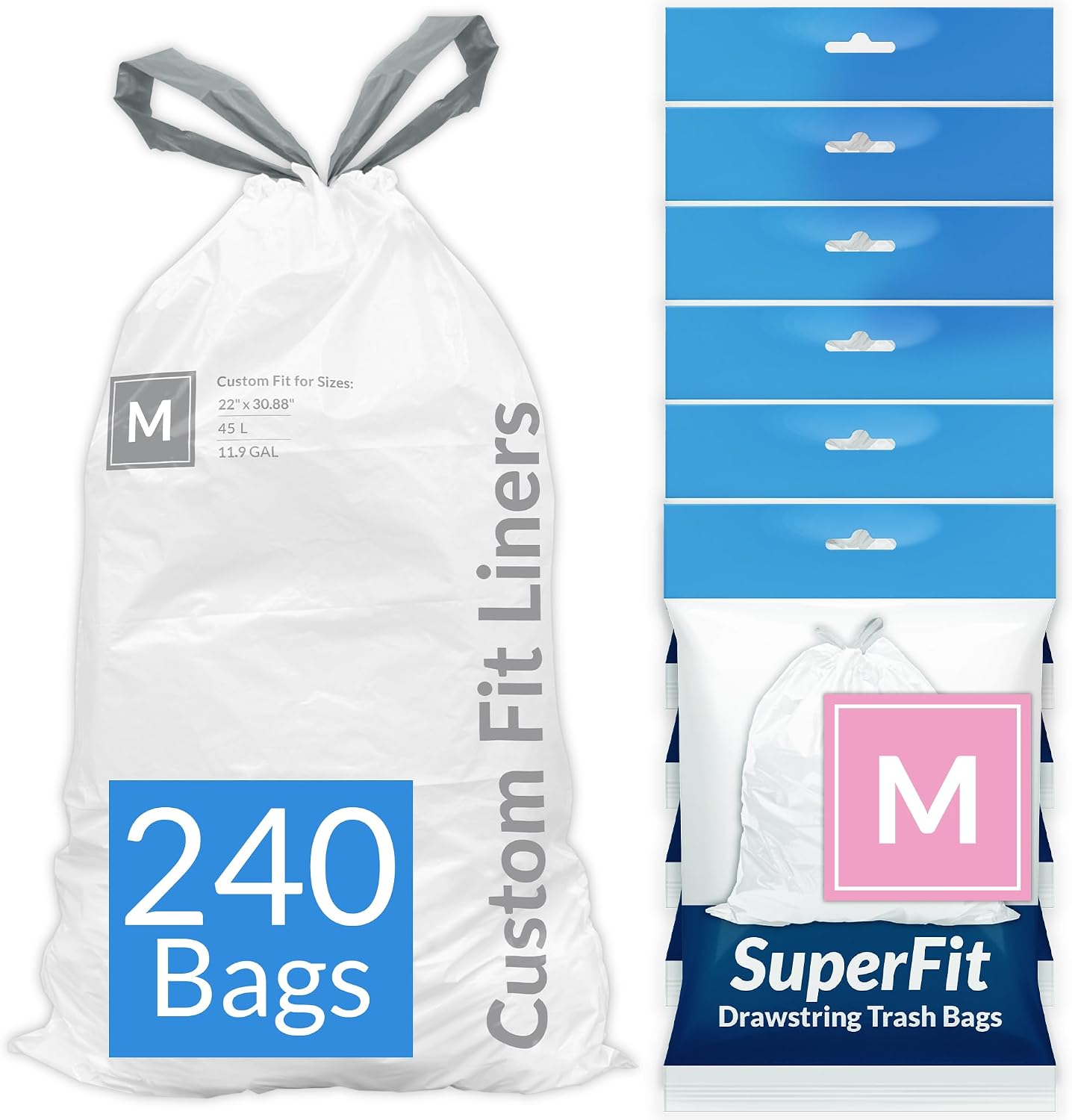 Reli. Code M Trash Bags (240 Count) | Compatible with Simplehuman Code M