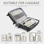 U+U 5 Set Packing Cubes for Travel Essentials Ultralight Luggage Packing Organizers with Laundry Bag and Shoe Bag for Vacation, Business Trip and Camping (Polka Dot, 5 Set)