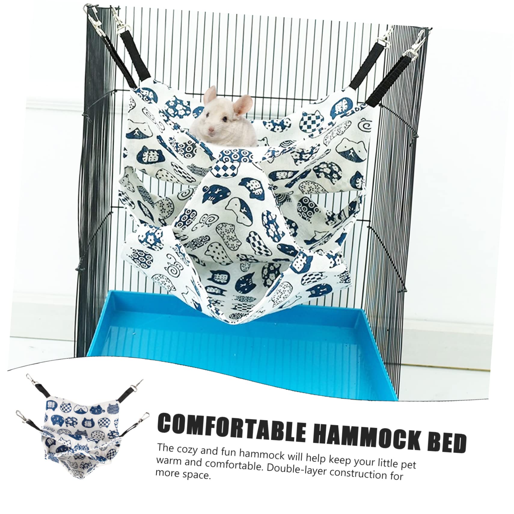HANABASS 5pezzi Hammock Per Criceti e Piccole Creature Letto Comodo e Caldo Per Roditori Nido Versatile Per Parrocchetti e Cincillà Per e Autunno