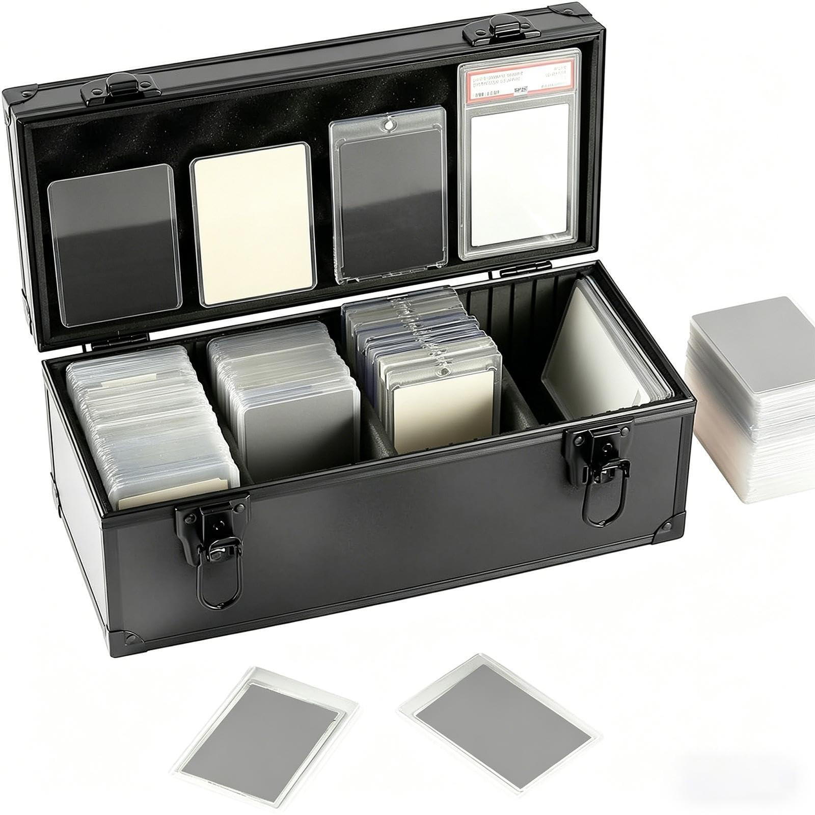 Boîte de Rangement pour Cartes à Collectionner, Organiseur, étui avec Poignée,