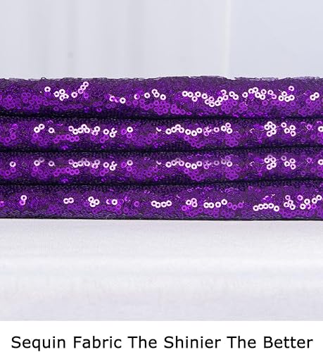 Vista 135 de ShiDianYi Mantel glamoroso de lentejuelas de 1 yarda para mesa de postre de boda, 49.2 in de ancho