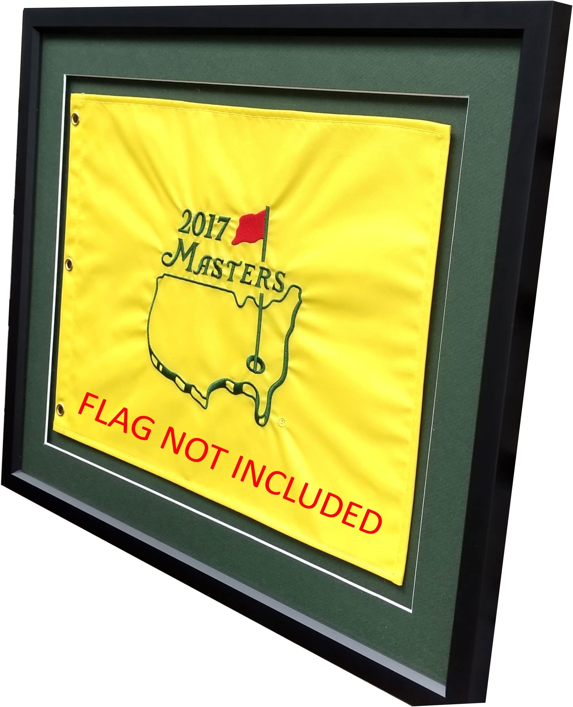 18X22 Compact Black Golf Flag Frame, Moulding blk-001, NEW Fairway Green Mats (float mount; perfect for 13x17 Master's Golf Flags; flag not incl) UPDATED JULY 2025