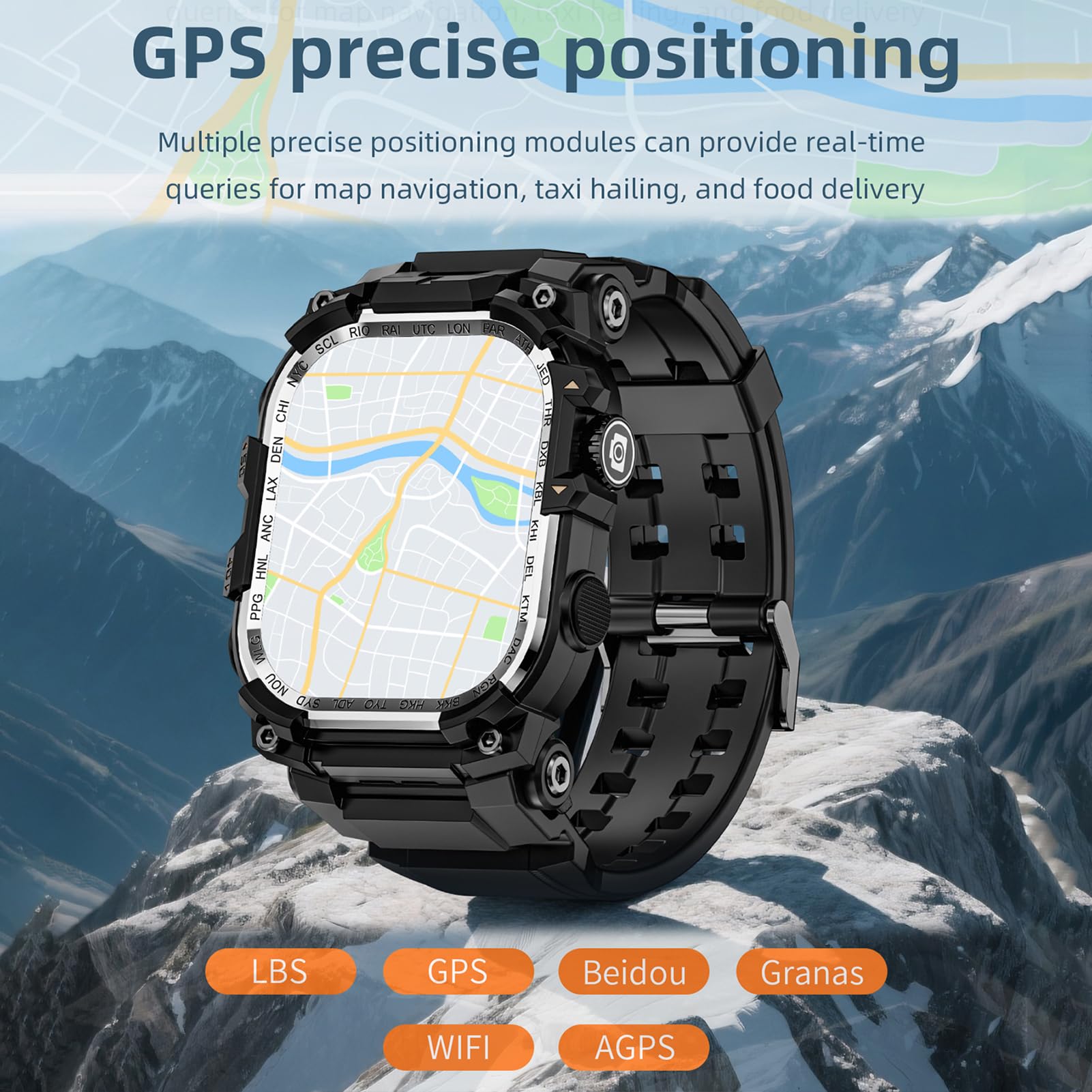 4G Smart Watch, 2,06 '' Full Touch Fitness Tracker, 3 GB RAM 32 GB ROM, Monitor Tętna, GPS, WiFi, Camera, NFC, Smartwatch, Monitorowanie Zdrowia (SILVER)