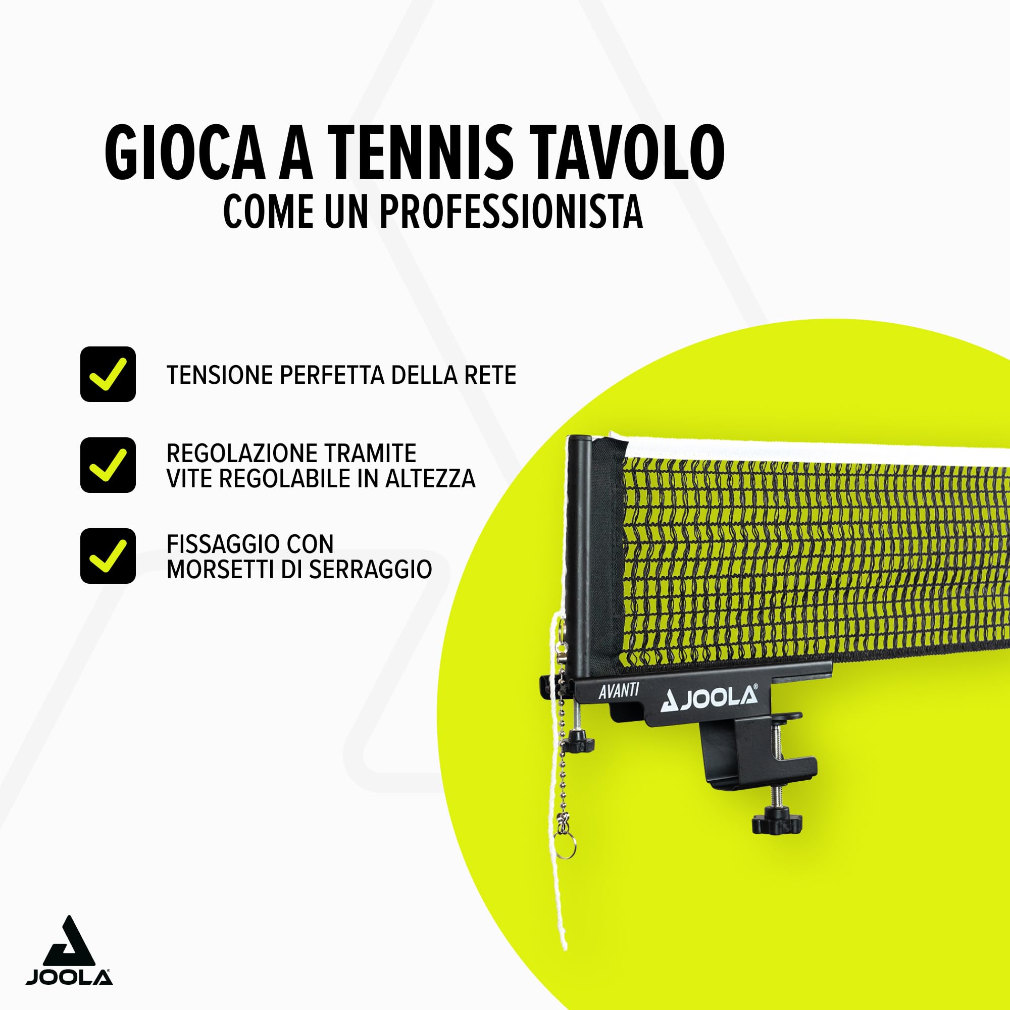 Joola 31009, Rete Unisex – Adulto, Nero, Taglia Unica