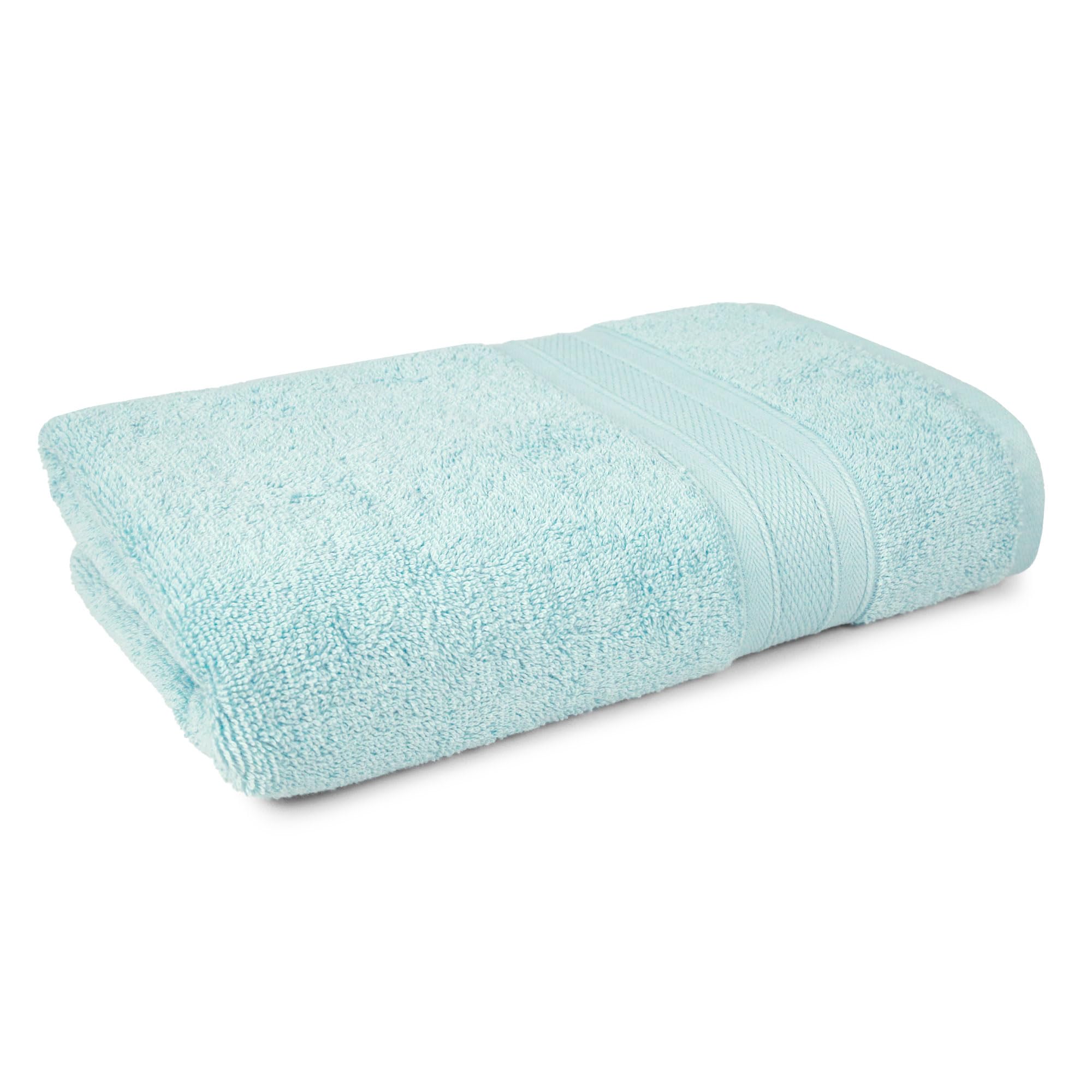 TRIDENT Soft Comfort Air Rich 100% Cotton Towels for Bath, 500 GSM Large Size Bathroom Towels for Men/Women, 1 Piece Bath Towel (69cm x 137cm), Nile Blue