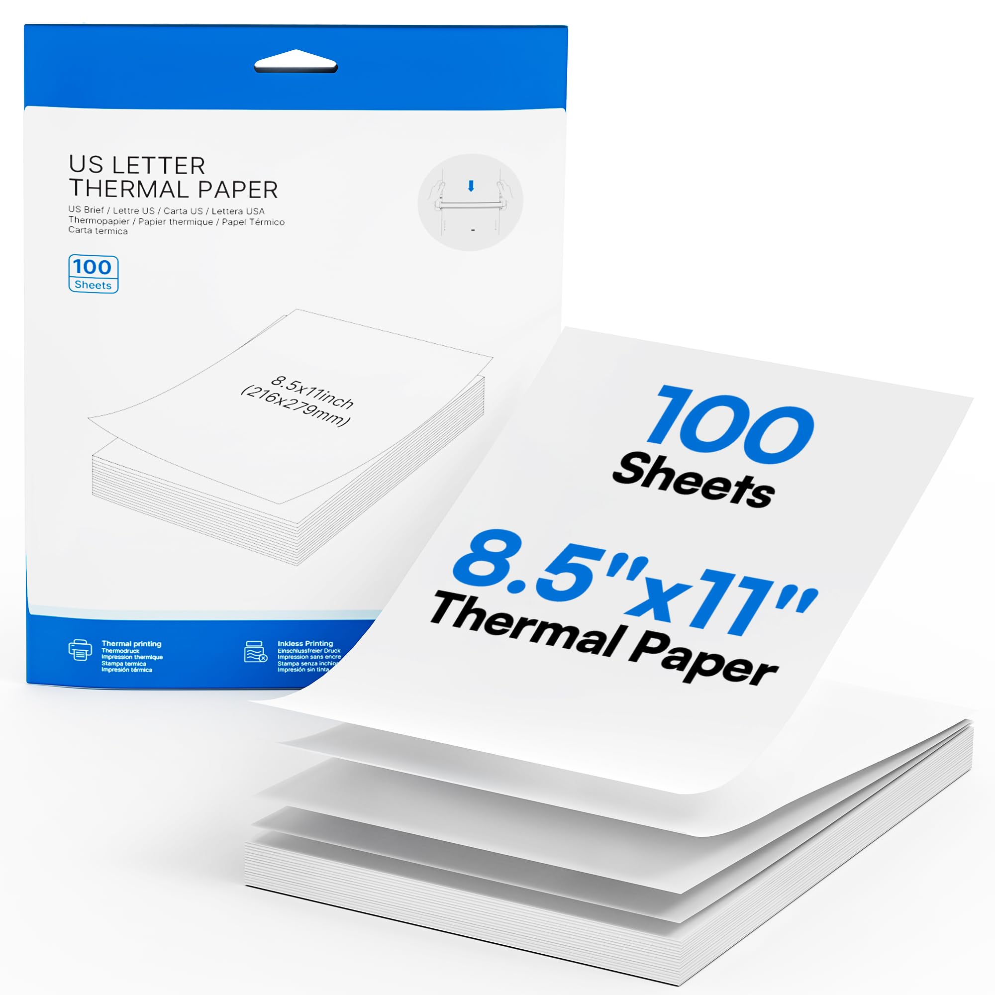 ETIKEZ D90E Printer Paper 8.5 x 11 Inch, Advanced Printing, US Letter Size Paper Compatible with D90E, Size 8.5" x 11", 100 Sheets