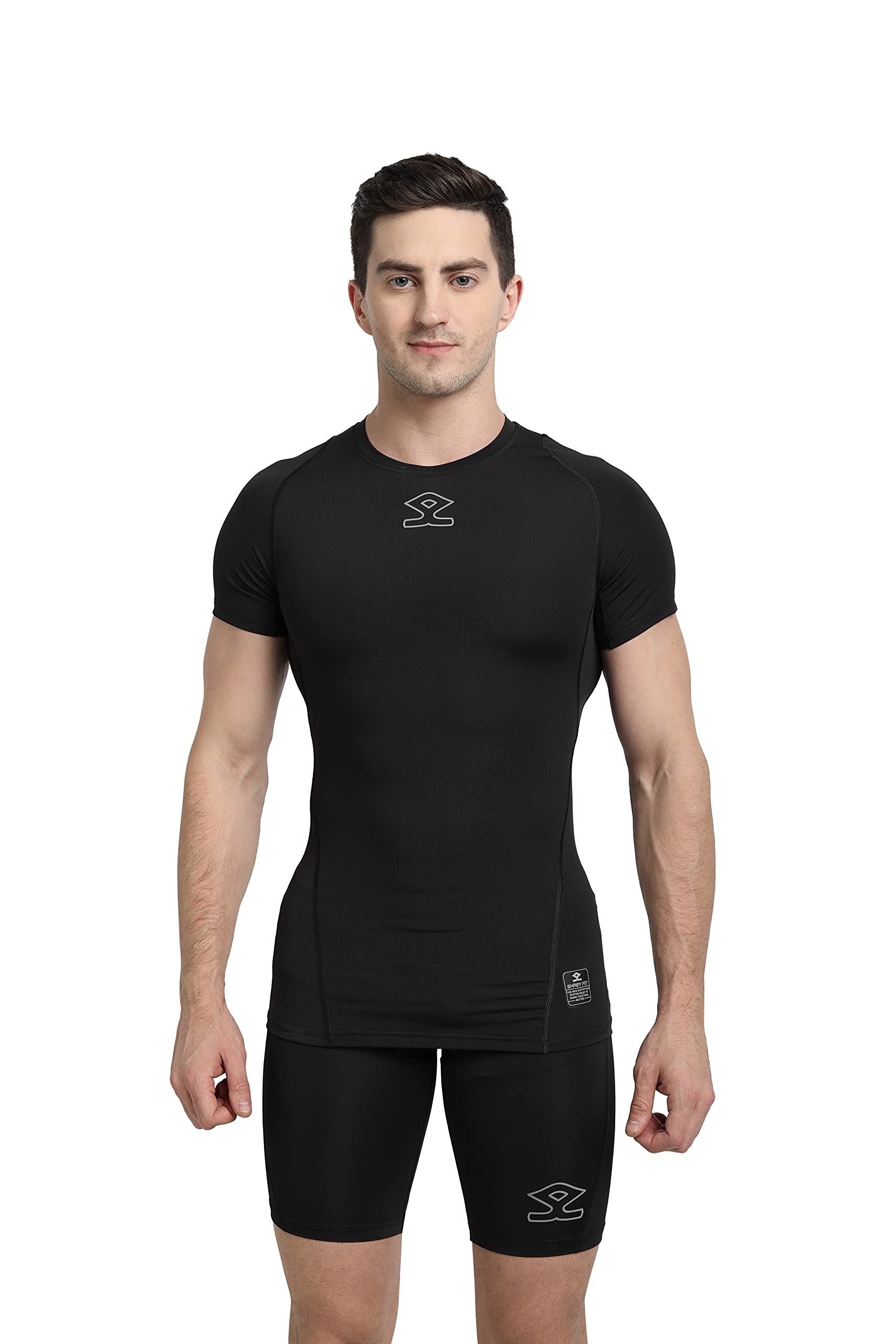 Intense Compression S/S Top Mens Short Sleeve Compression Top for Sports (2XL, Black)-image-40