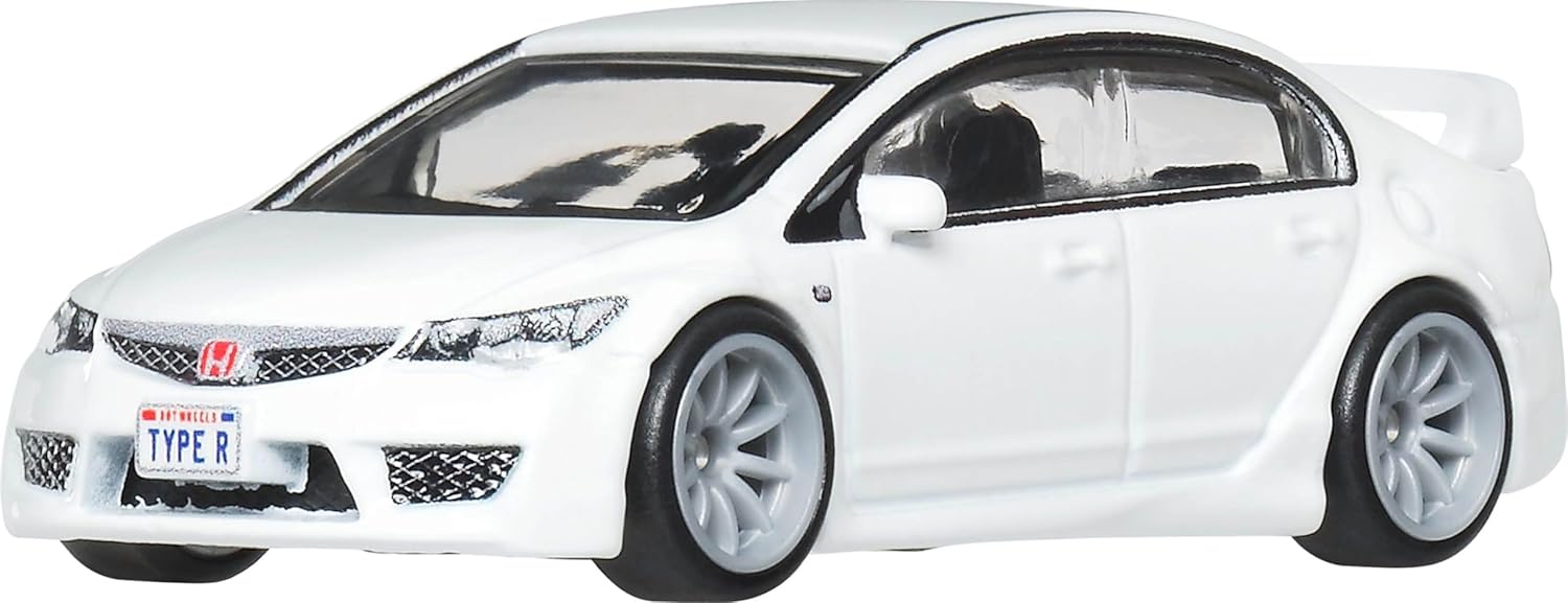 Hot Wheels Premium Car Culture Collectible Toy Car, 1:64 Scale Die-Cast Honda Civic FD2 Type-R, Ronin Run 2 Vehicle with Real Riders Tires