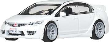 Hot Wheels JBK53 Car Culture Ronin Run II 07 Honda Civic Type R Ride On Toy Mini Car for Ages 3 and Up, White