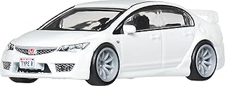 Premium Car Culture Collectible Toy Car, 1:64 Scale Die-Cast Honda Civic FD2 Type-R, Ronin Run 2 Vehicle with Real Riders Tires