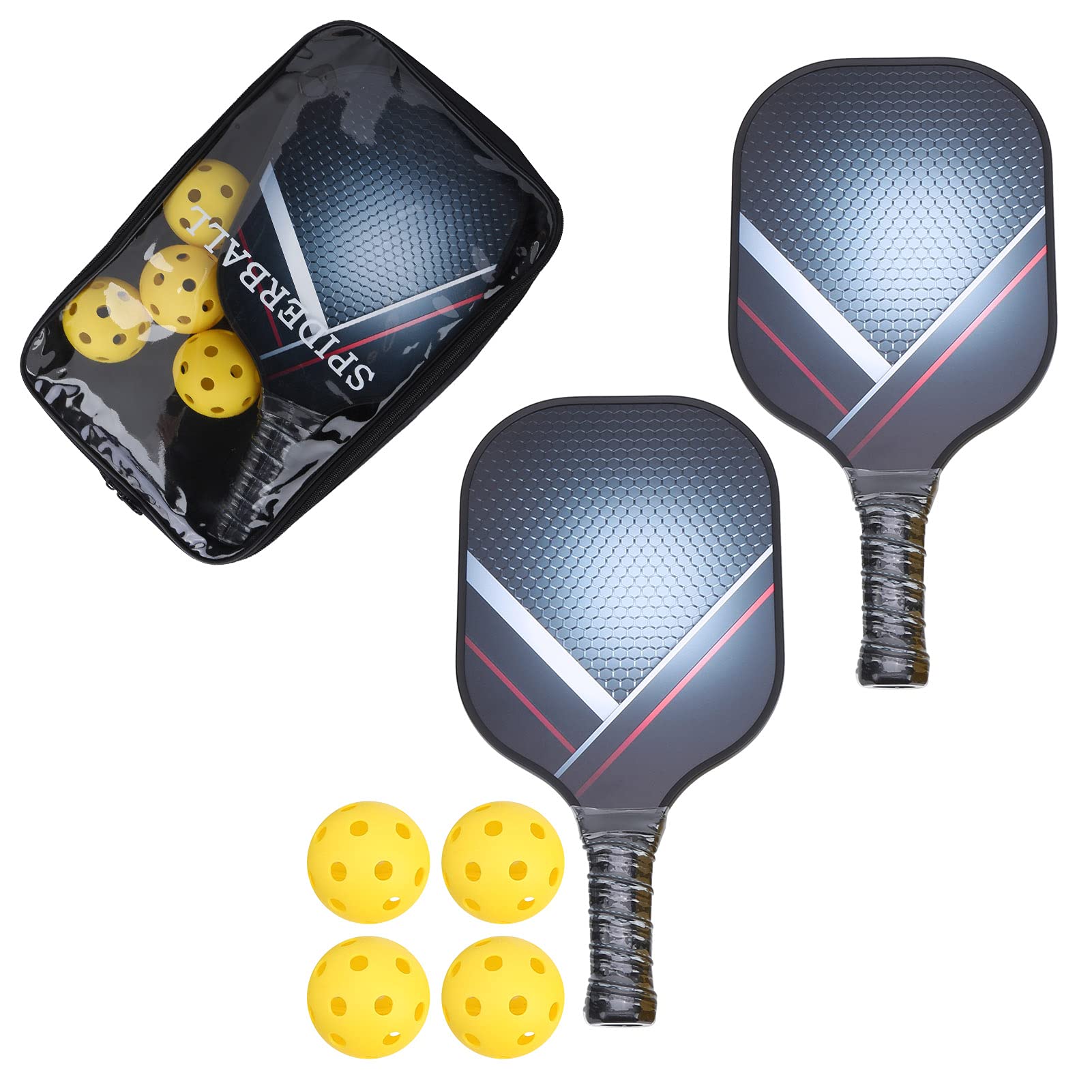 Buy Rehomy 1Set Portable Pickleball Paddle Set Lightweight Racket with