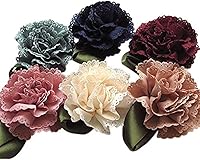 ChenkouCraft 18pcs Multi-Color Fabric Ribbon Flower Bows Appliques 2" Crafts Wedding Hair Accessories Bulk A0444