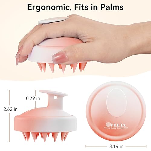 Vista 140 de Cepillo de masaje para cuero cabelludo Heeta, cepillo de silicona para aplicar champú, negro, Negro