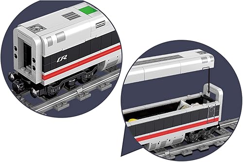 Miniatura 6 de Juego de bloques de construcción de tren urbano de alta velocidad compatible con Lego Tren de Alta Velocidad con Kit de Iluminación