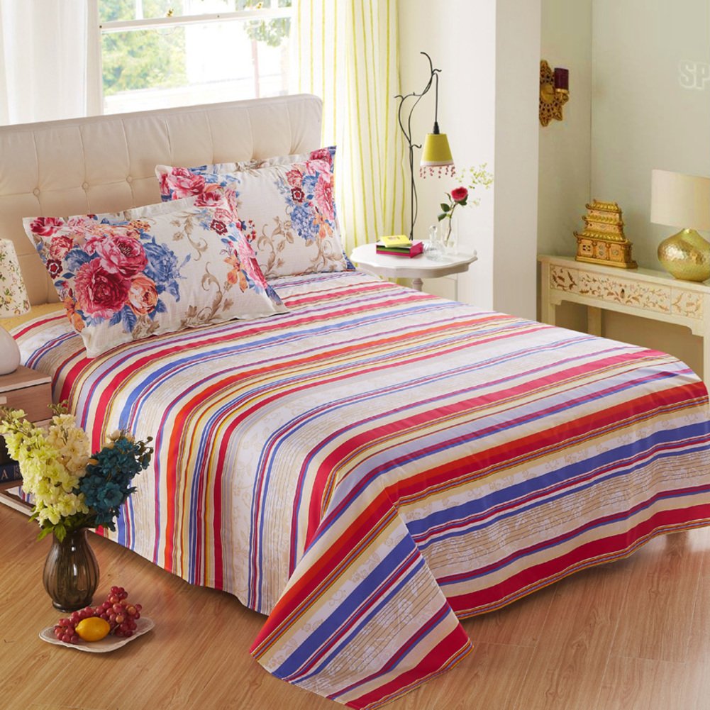 Coton sergé et lin drap double de haute qualité en 120x230cm