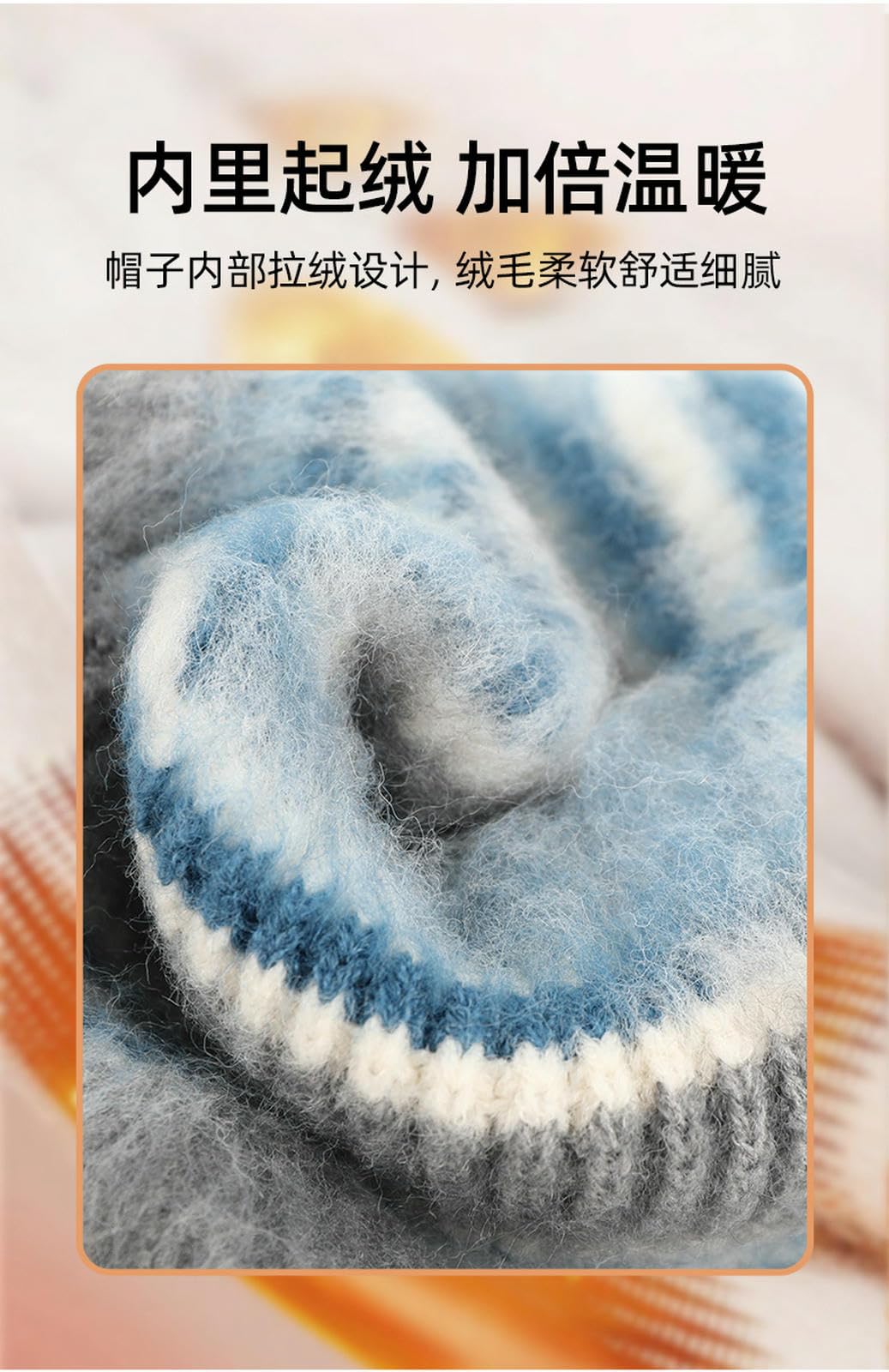 Wintermütze Schal Handschuhe Set Winterwarmes Outdoor-strickschal-Set Mit Gestreiften Ohrenschützern, Bommelmütze, Und Handschuhen-grau
