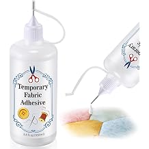 Fabric Glue Temporary Fabric Adhesive, 100ml/3.4oz, Water Soluble