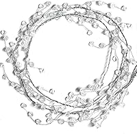 Vista 2 de Guirnalda de Navidad Jishi de 6.1 m de cristal con diamantes, alambre de hielo transparente con cuentas para decoración de árbol de Navidad