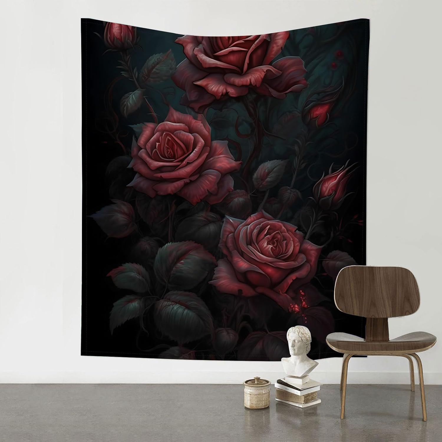 Fehuueoi Floral Roses Tapestry Fantasy Tapestry Aesthetic
