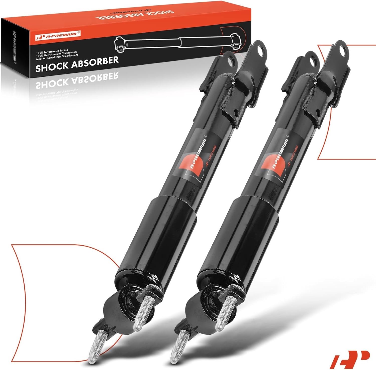 A-Premium Front Pair (2) Shock Absorber Compatible with Chevrolet Silverado 2500 HD 2011-2022, Silverado 3500 HD 2011-2020 & GMC Sierra 2500 HD 2011-2019, Sierra 3500 HD 2011-2020